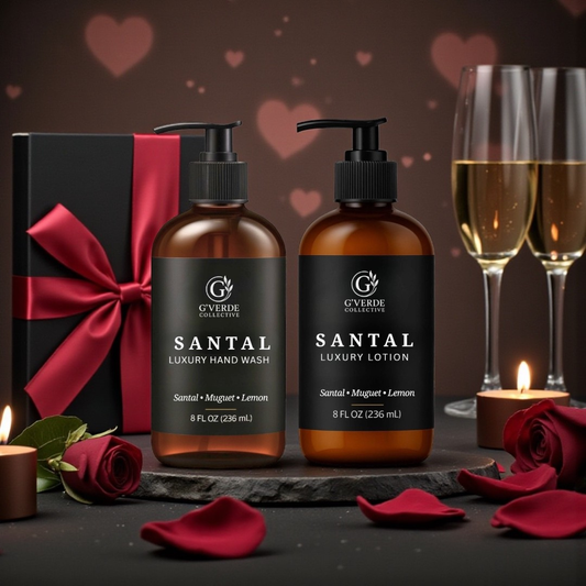 G’Verde Collective Santal Luxury Hand Wash and Hand & Body Lotion Set | Inspired by famous perfume houses and the Signature Scents of 5-Star Hotels
