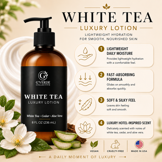 White Tea — Hand & Body Lotion · Soft, calming & gentle hydration
