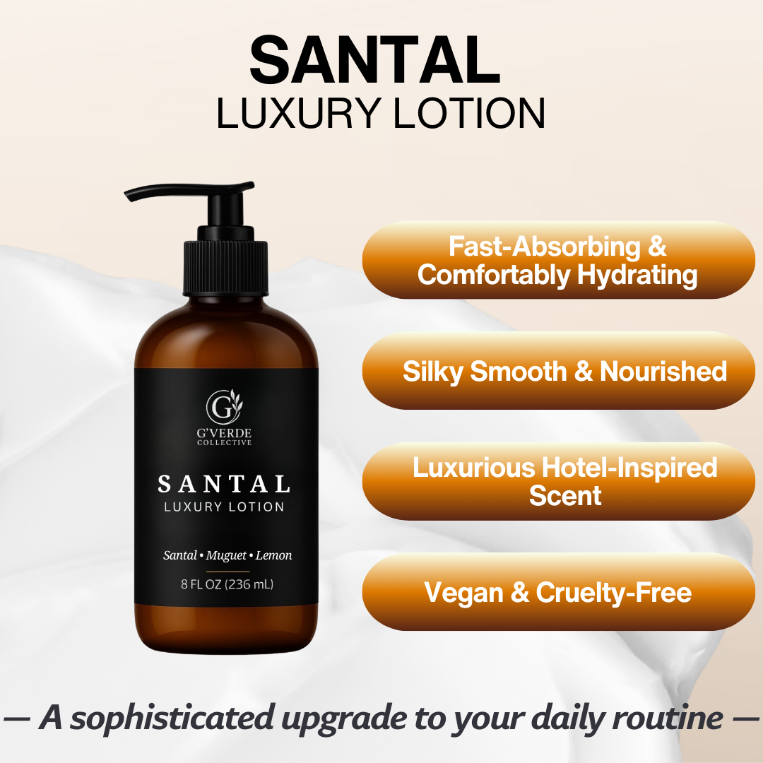 G’Verde Collective Santal Luxury Hand and Body Lotion | Inspired by famous perfume houses and the Signature Scents of 5-Star Hotels