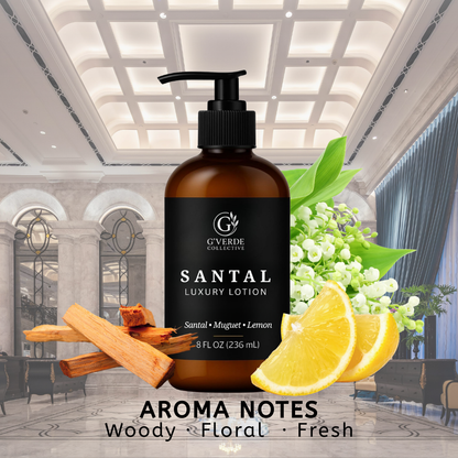 G’Verde Collective Santal Luxury Hand and Body Lotion | Inspired by famous perfume houses and the Signature Scents of 5-Star Hotels