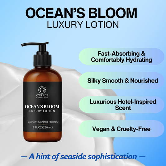 G’Verde Collective Ocean’s Bloom Luxury Hand and Body Lotion | Inspired by the Signature Scents of 5-Star Hotels