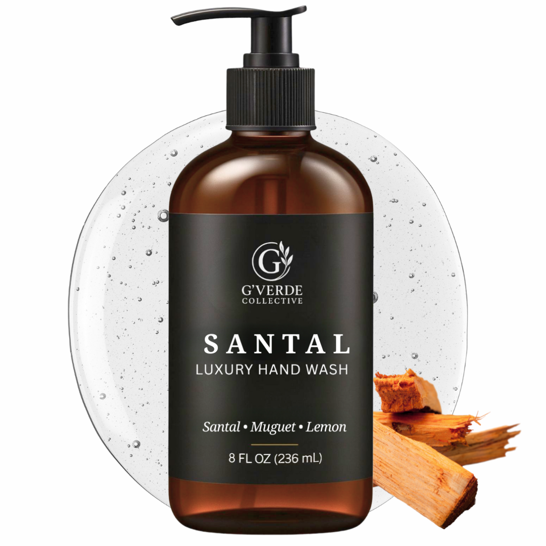 Santal — Luxury Hand Wash · Warm woods & gentle cleanse