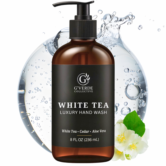 White Tea — Luxury Hand Wash · Soft, calming & gentle cleanse