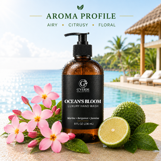 Ocean’s Bloom — Luxury Hand Wash · Airy, fresh & gentle cleanse