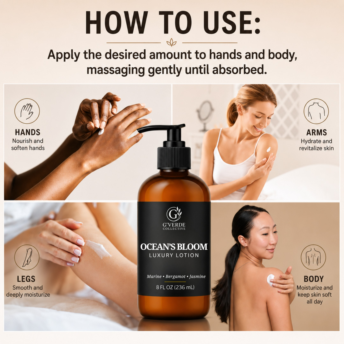 Ocean’s Bloom — Hand & Body Lotion · Airy, fresh & soft hydration