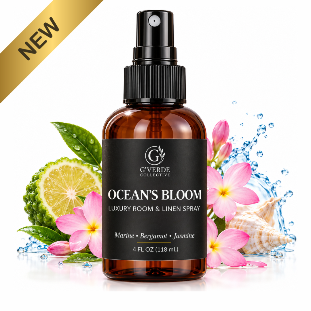 Ocean’s Bloom — Luxury Room & Linen Spray · Airy, Refreshing & Coastal Resort-Inspired Fragrance