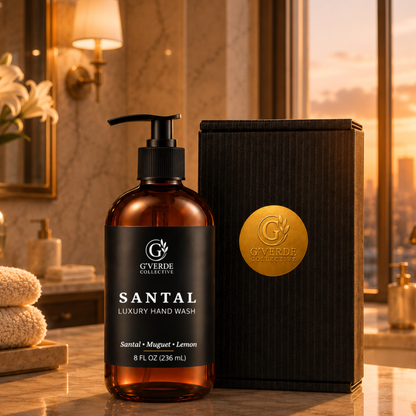 Santal — Luxury Hand Wash · Warm woods & gentle cleanse