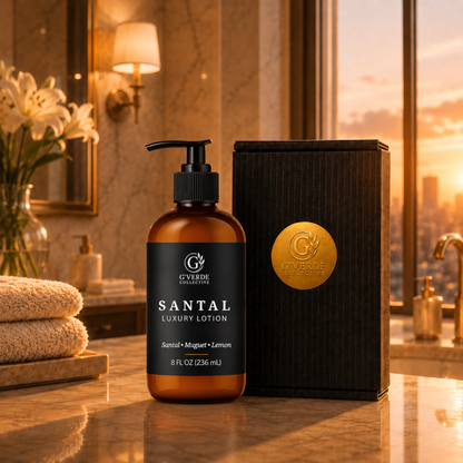 Santal — Hand & Body Lotion · Warm woods & soft hydration