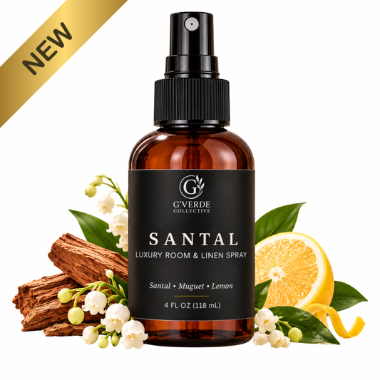 Santal — Luxury Room & Linen Spray · Warm, Woody & Modern Hotel-Inspired Fragrance