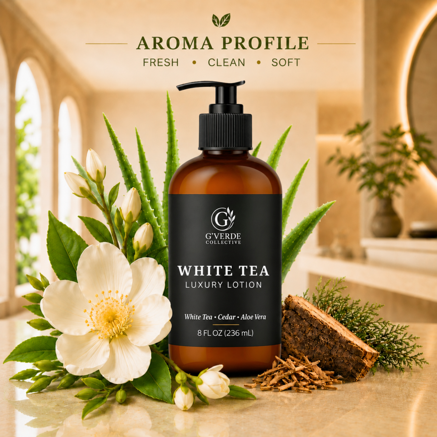 White Tea — Hand & Body Lotion · Soft, calming & gentle hydration